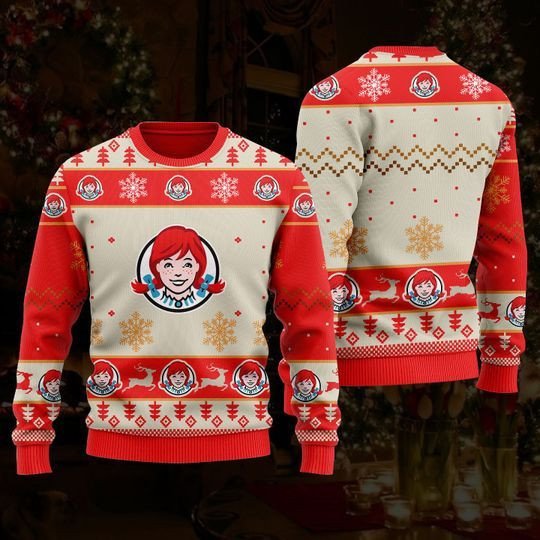 Wendy’S Ugly Christmas Sweater, All Over Print Sweatshirt