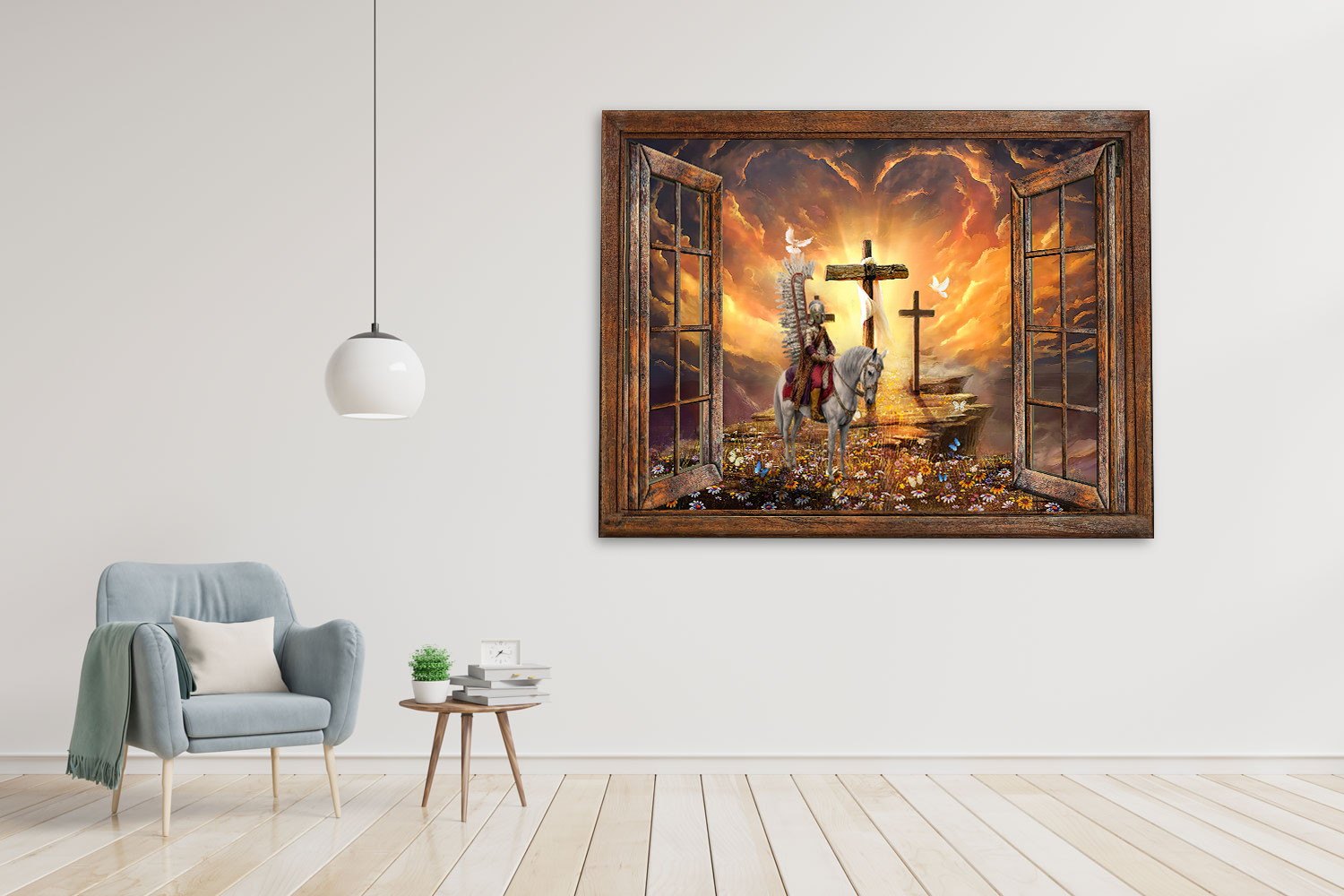 Tmarc Tee Hussars Jesus Canvas 3D All Over Printed