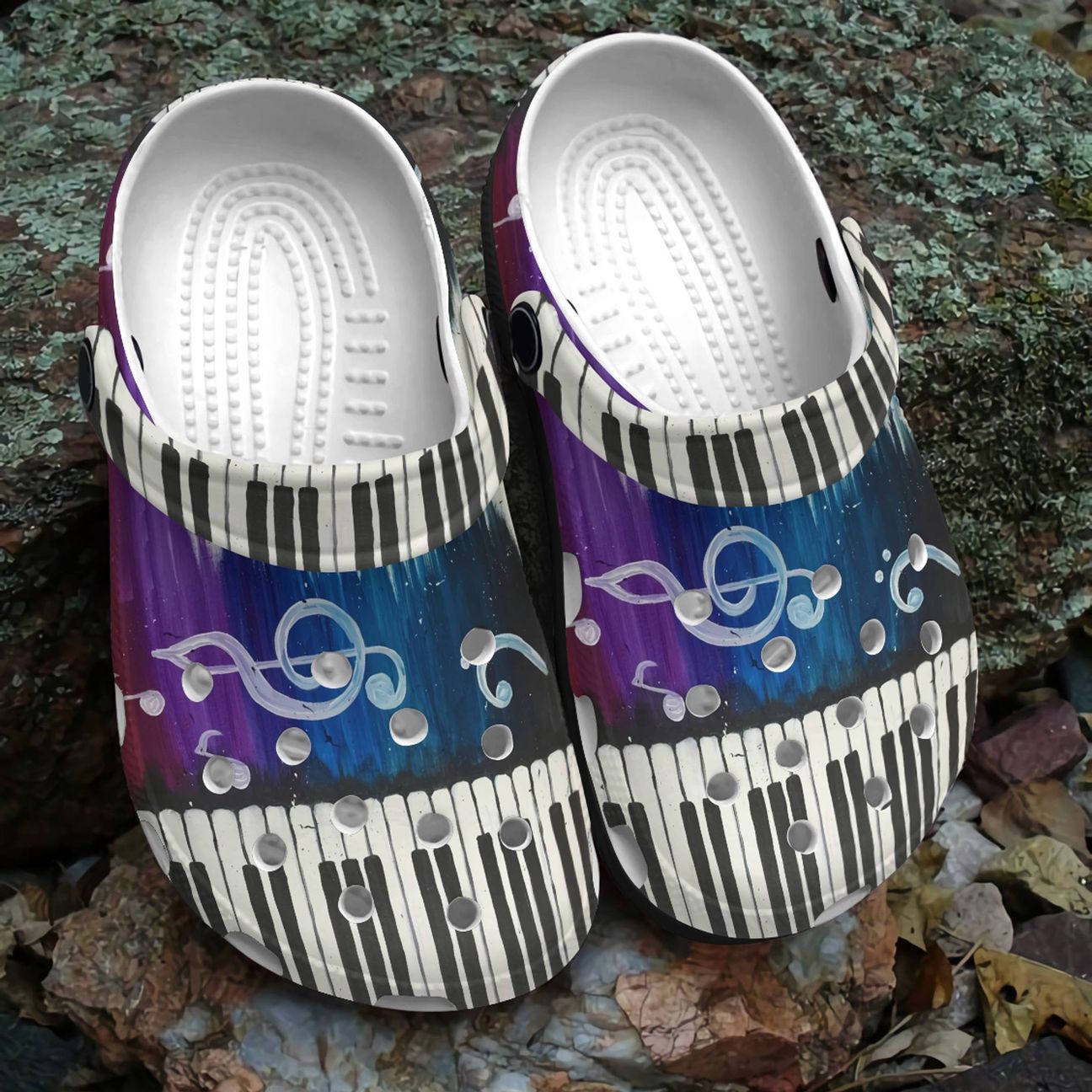 Piano Personalized Clog, Custom Name, Text, Color, Number Fashion Style For Women, Men, Kid, Print 3D Piano Art