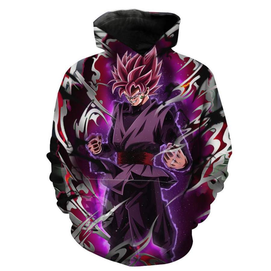 Super Saiyan Rose Goku Black Power Up Hoodie – Dragon Ball Super Clothes