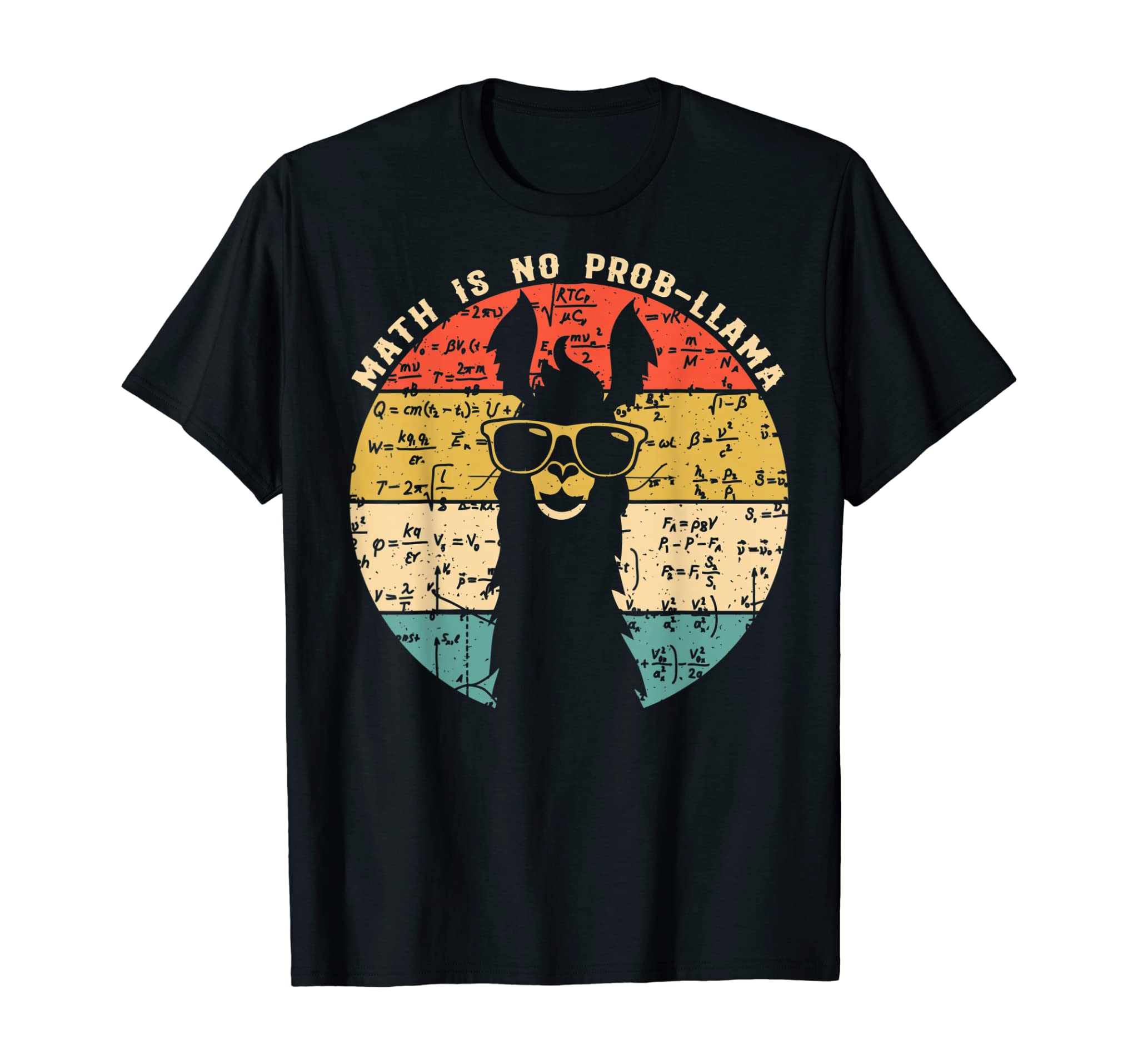 Math is No Prob-Llama T Shirts Math Llama Teacher T-shirt