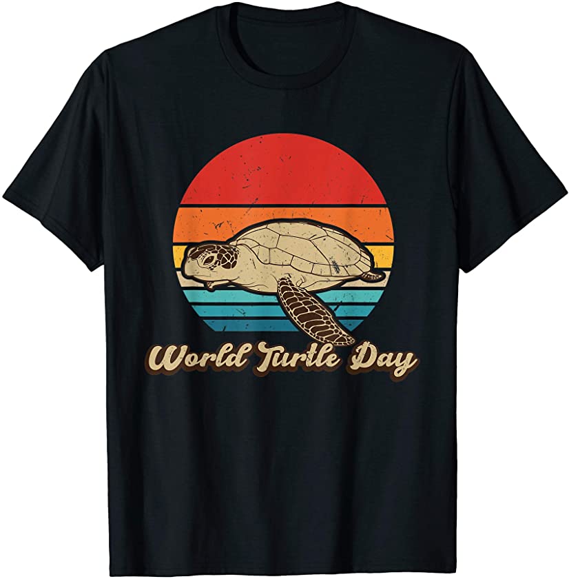 Vintage World Turtle Day Men Women Kids T-Shirt