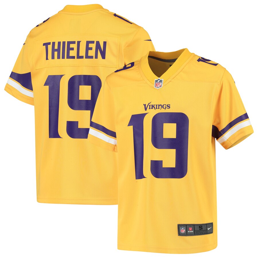 Adam Thielen Minnesota Vikings Nike Youth Inverted Game Jersey – Gold