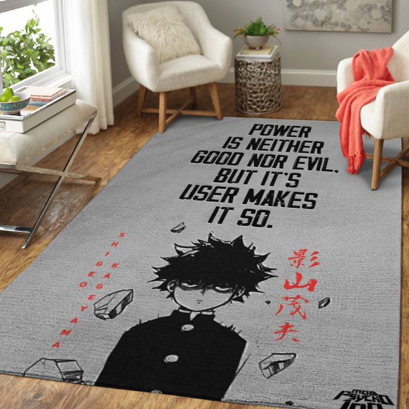 Anime Mob Psycho 100 Anime Quotes Area Rug – Carpet