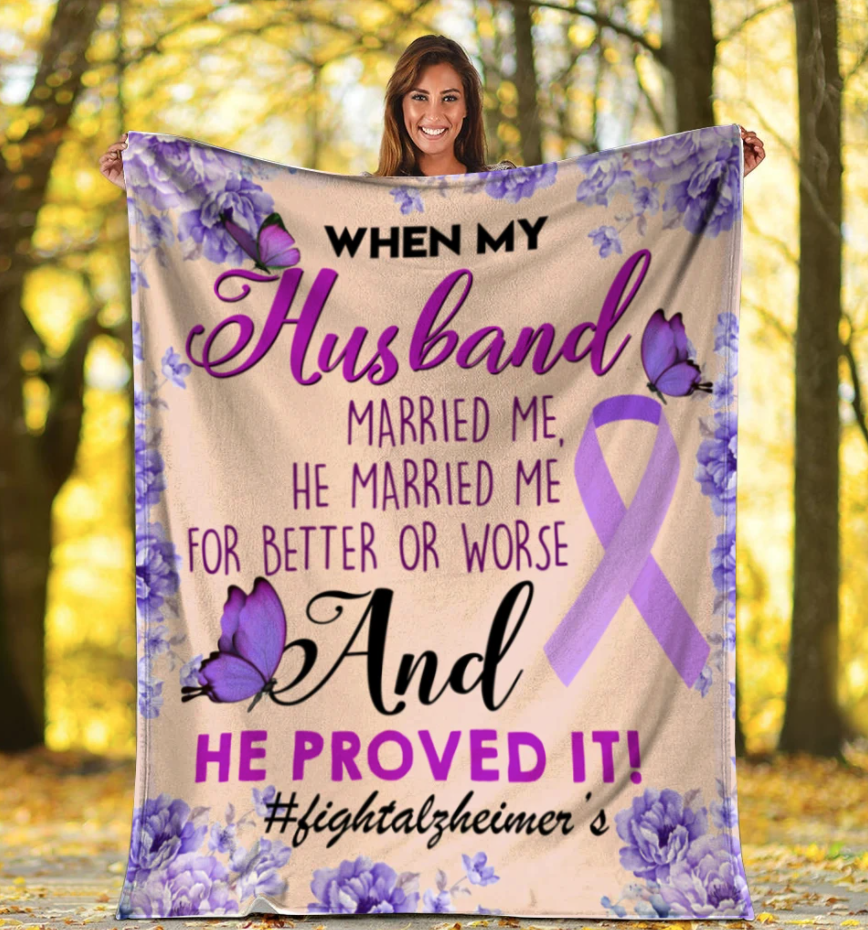 Alzheimer’S Husband Gift Fleece Blanket