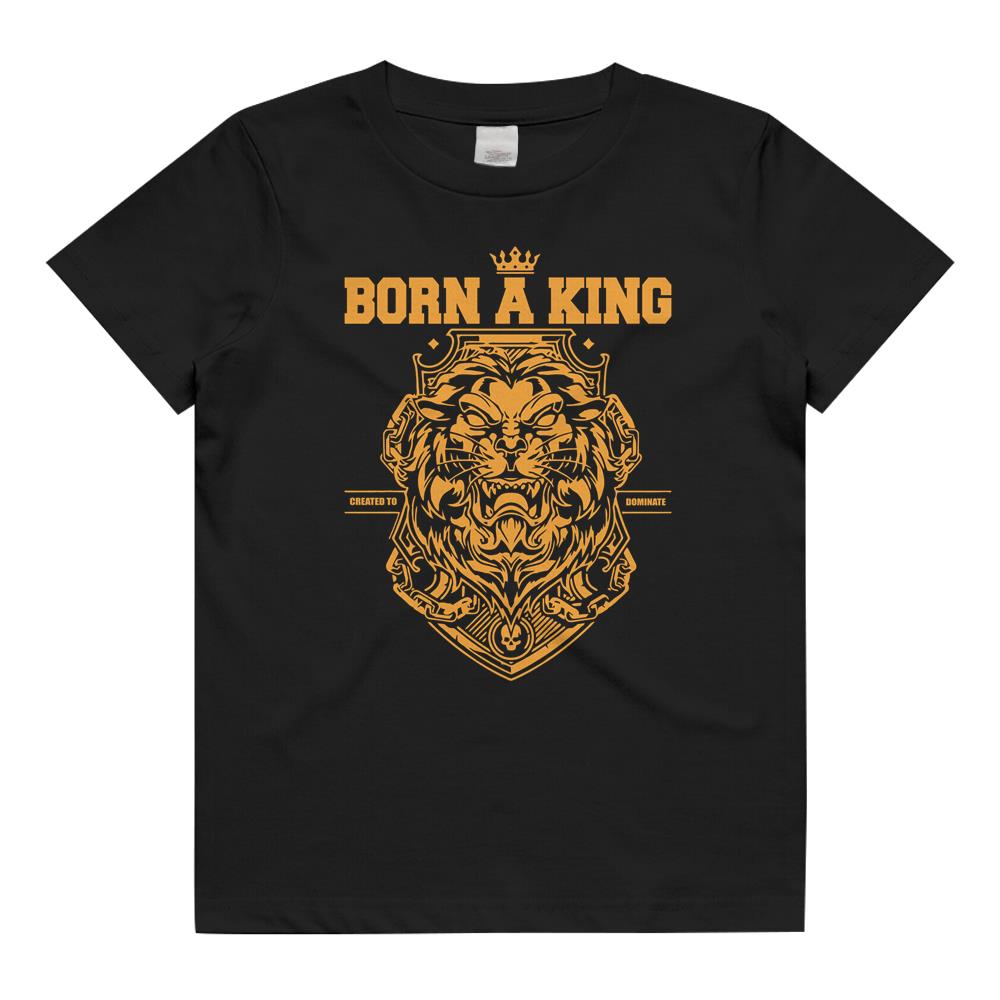 Born A King Lion King Gift Kids T-Shirt