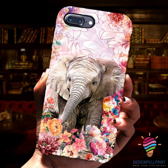 Gift For Elephant Lover Floral Love Elephant Phone Case Chm