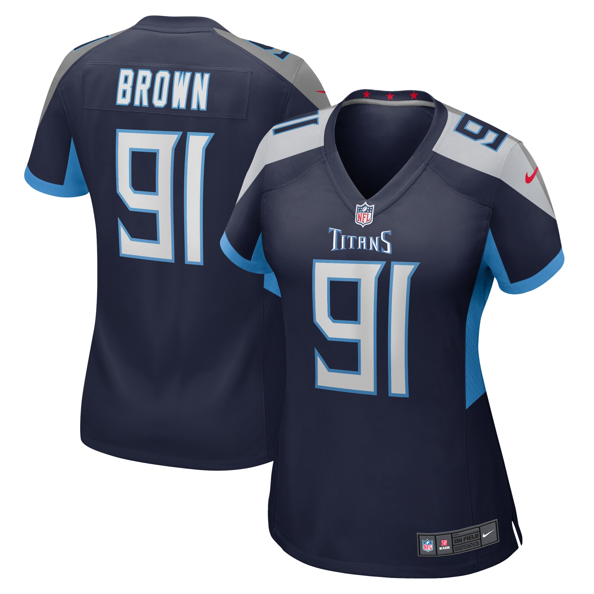 Women’s Tennessee Titans Shakel Brown  Navy  Game Jersey