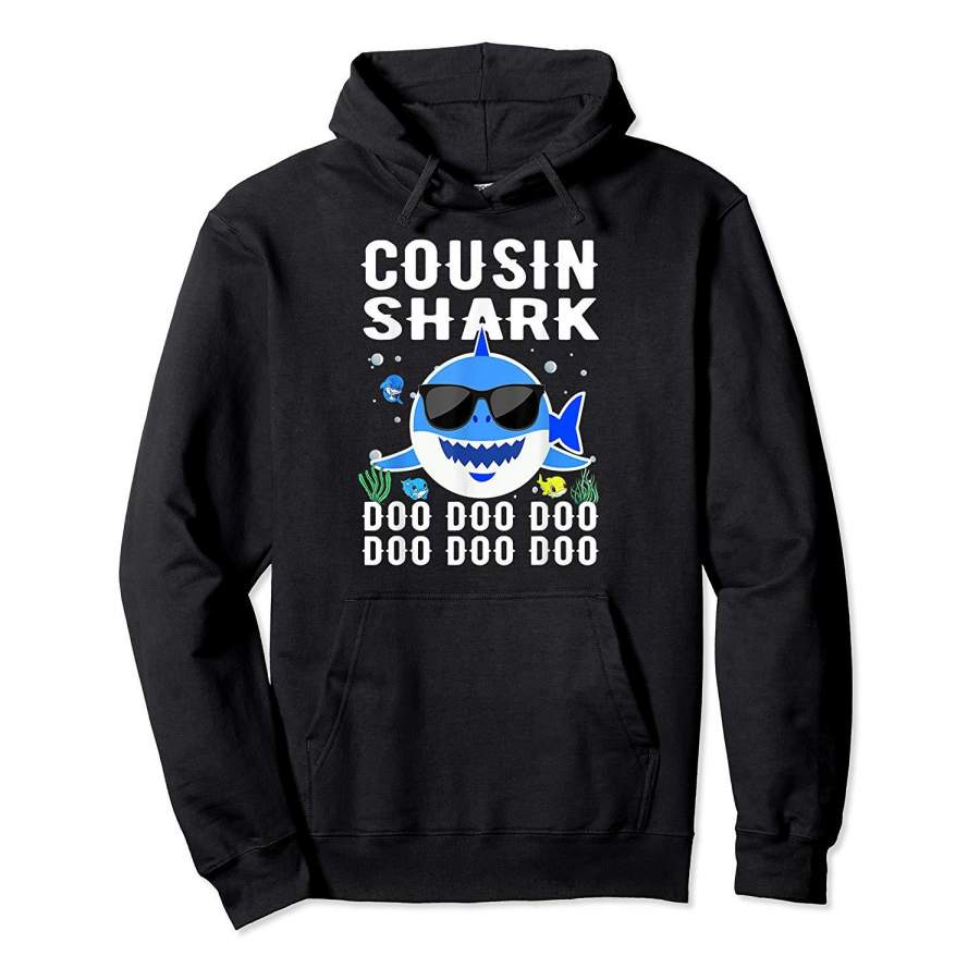 Cousin Shark Doo Doo Funny Baby Mommy Kids Hoodie