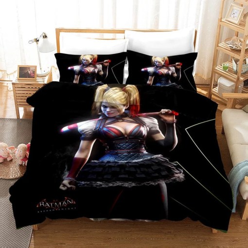 Batman Harley Quinn 2 Duvet Cover Pillowcase Home Decor 3D Bedding Set 4