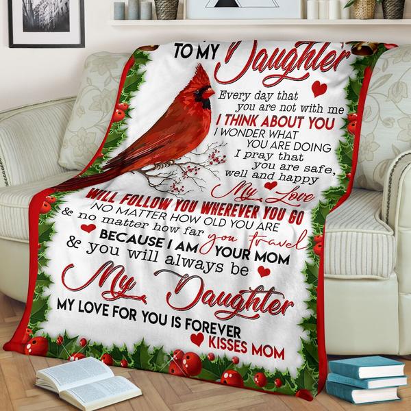 To My Daughter My Love For You Is Forever Fleece Blanket Gift For Family,Birthday,Christmas,Daughter Gift Home Decor Bedding Couch Sofa Soft And Comfy