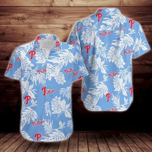 Philadelphia Phillies Tropical Flower Short Sleeve Hawaiian Shirt ...