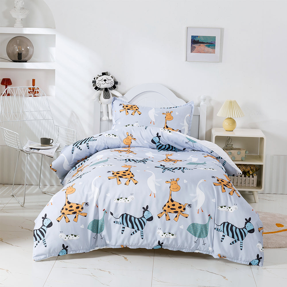 3D Cartoon Animal Giraffe Quilt Cover Set Bedding Set Duvet Cover Pillowcases 486