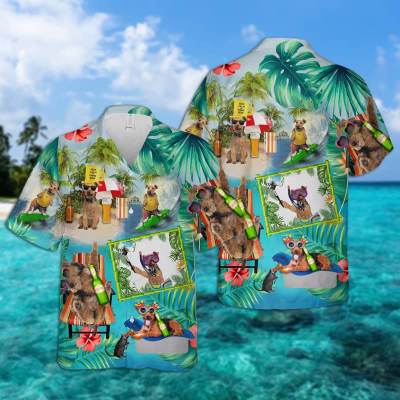 Welsh Terrier – Surfing Hawaiian Shirt