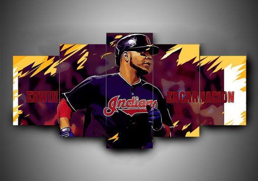 Cleveland Indians Sport 5 Panel Canvas Art Wall Decor