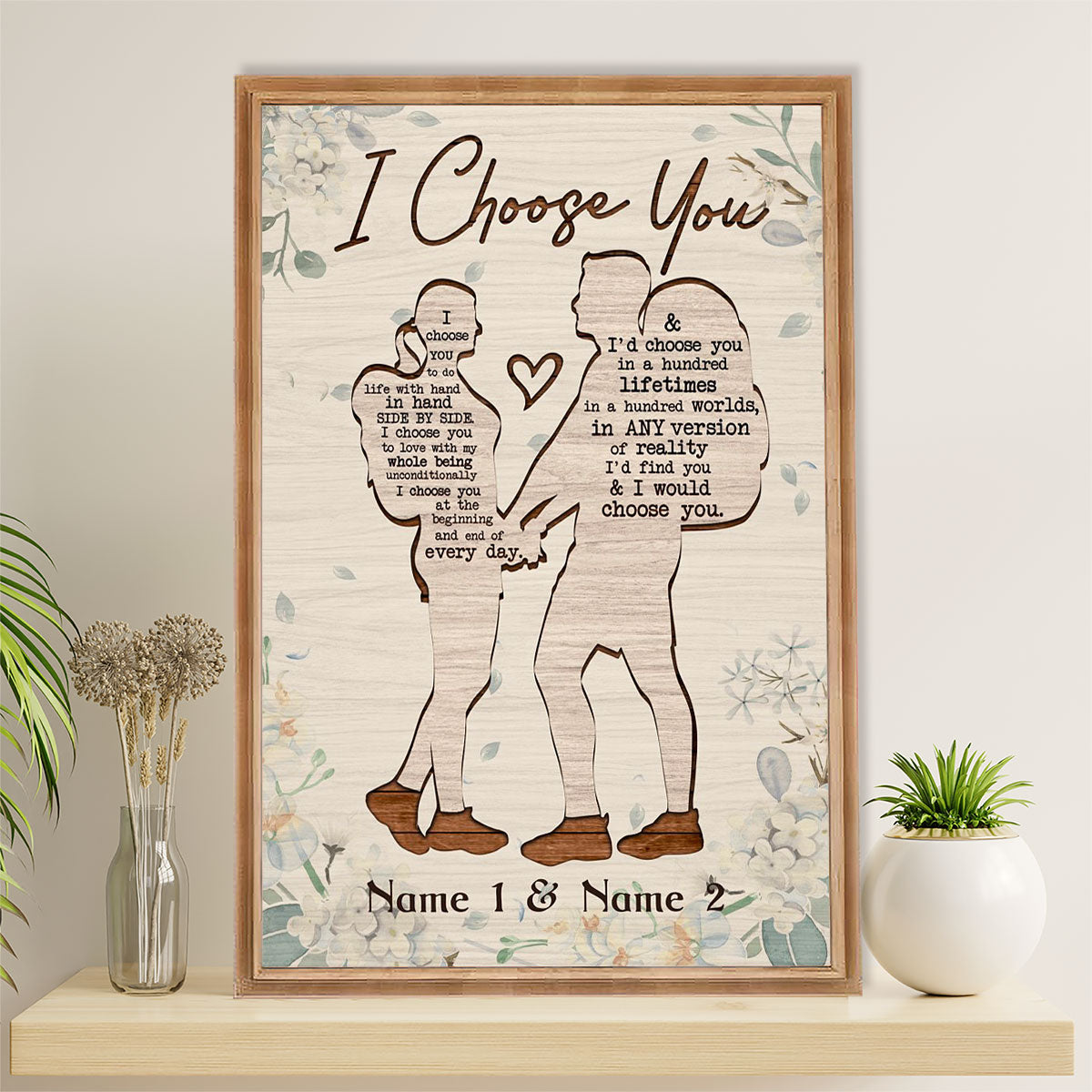 Camping Poster | Personalized Couple Name – I Choose You | Wall Art Gift For Camper