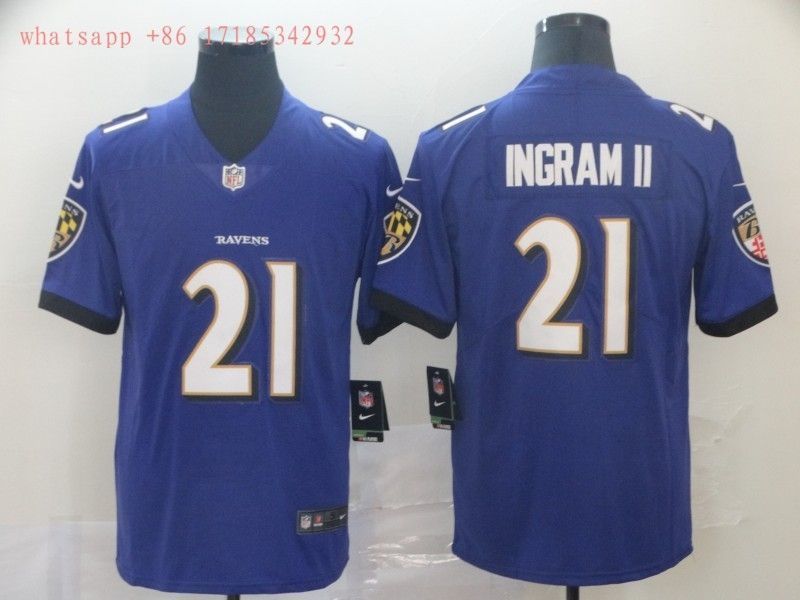 Baltimore Ravens Mark Ingram Jr. #21 2020 NFL Blue Jersey Jersey