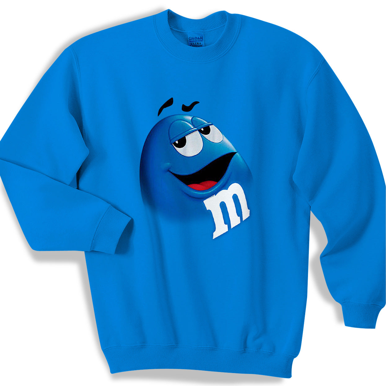 M And M Chocolate Candy Blue Sweater Sweatshirt