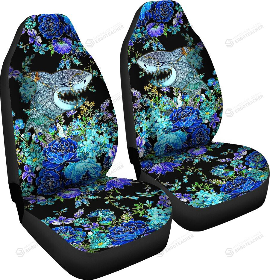 Shark Flower Pattern Car Seat Covers