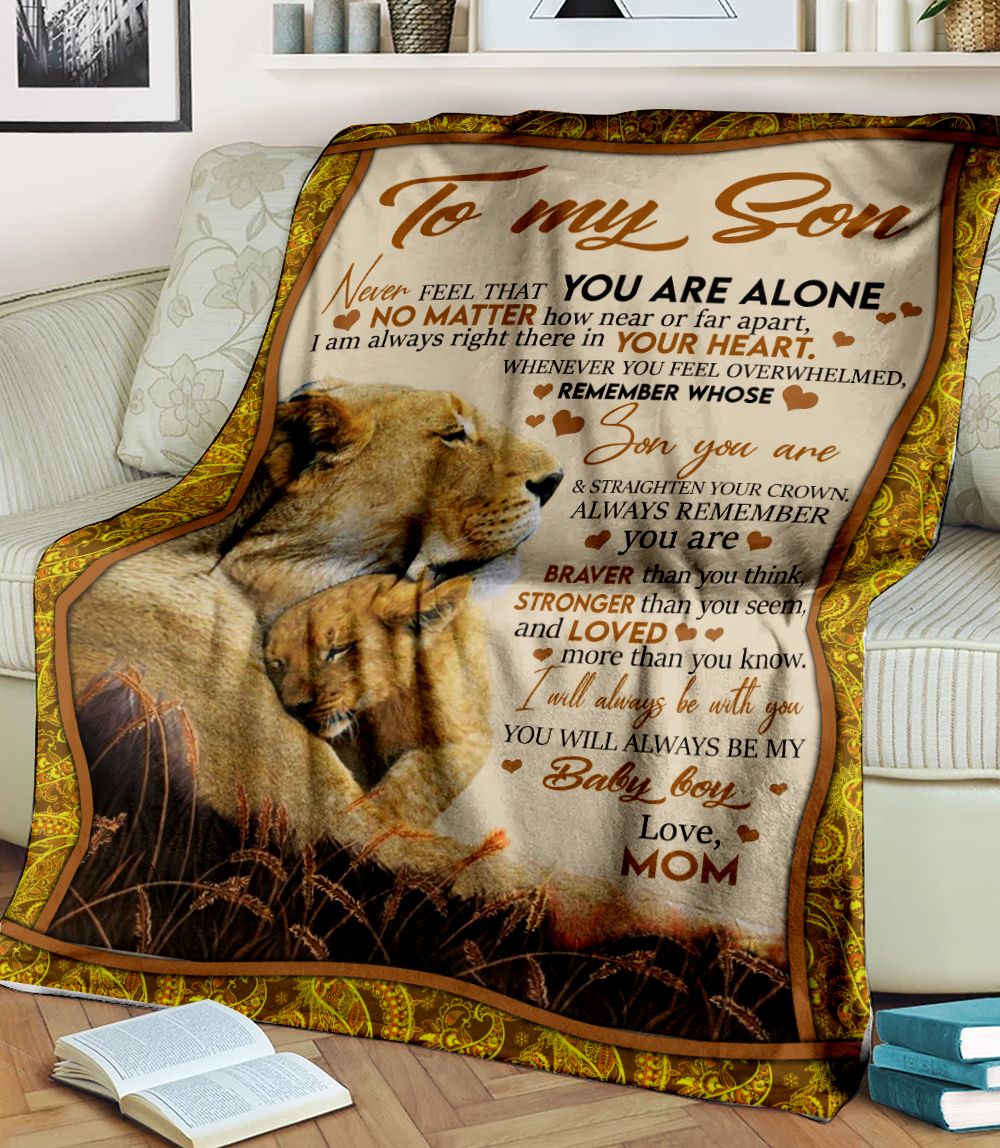 To my son lion Fleece Blanket