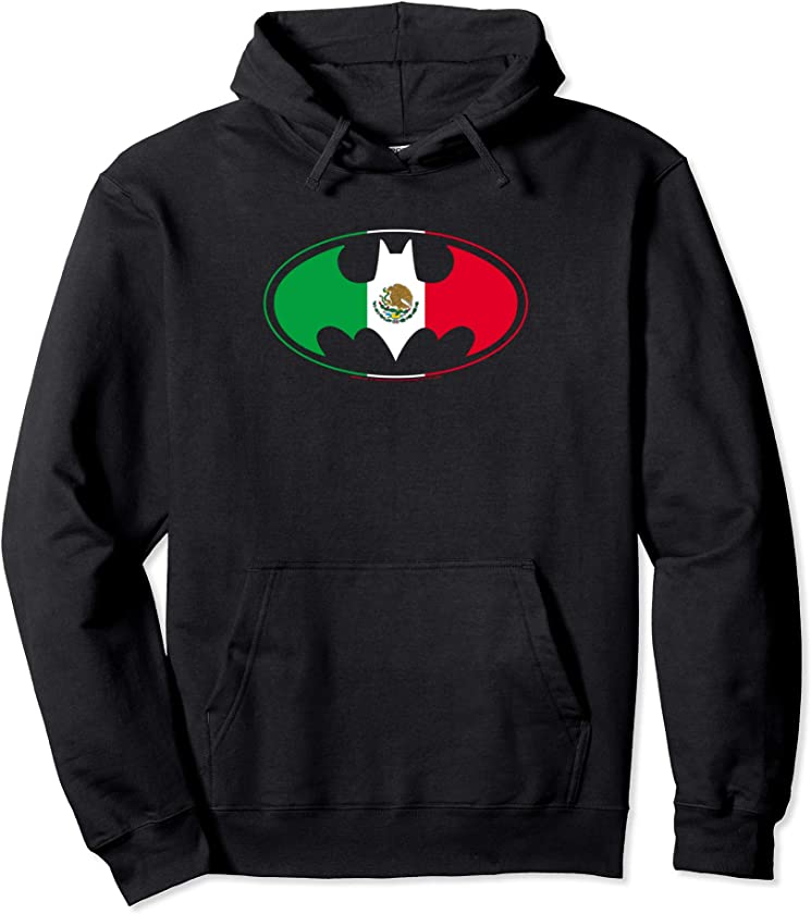 Batman Mexican Flag Shield Pullover Hoodie Pullover Hoodie