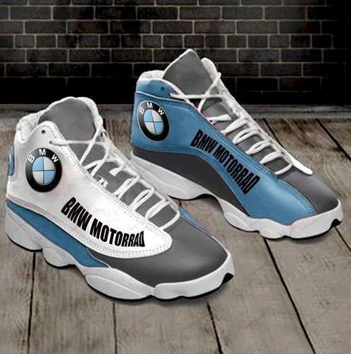 Bmw Logo Motorrad Grey White Air Jordan 13 Printing Shoes Sneaker