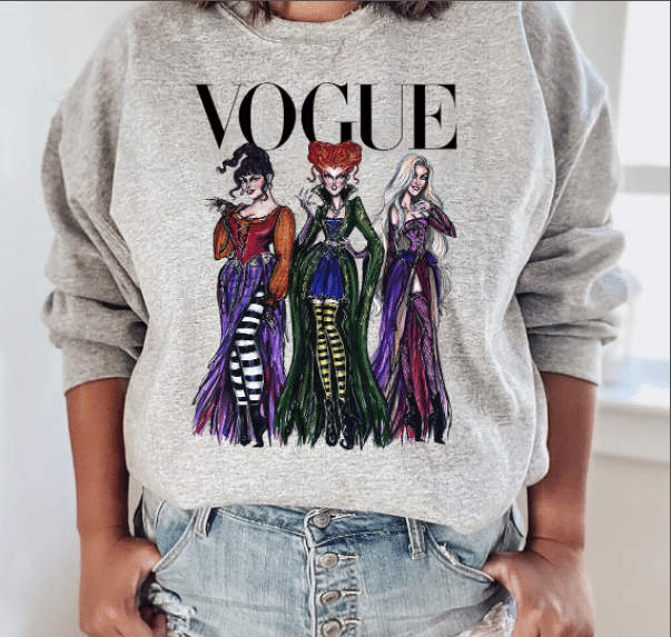 Sanderson Sisters Vogue Sweatshirt, Fall Womens, Halloween Sweatshirts T-Shirt