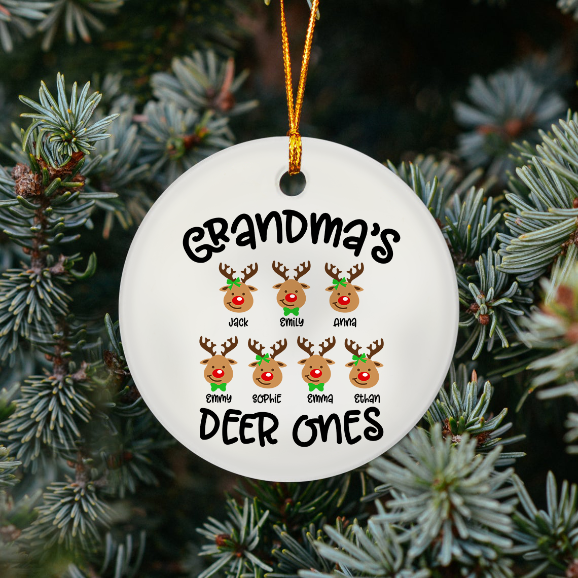 Grandma’S Deer Ones Christmas Ornament