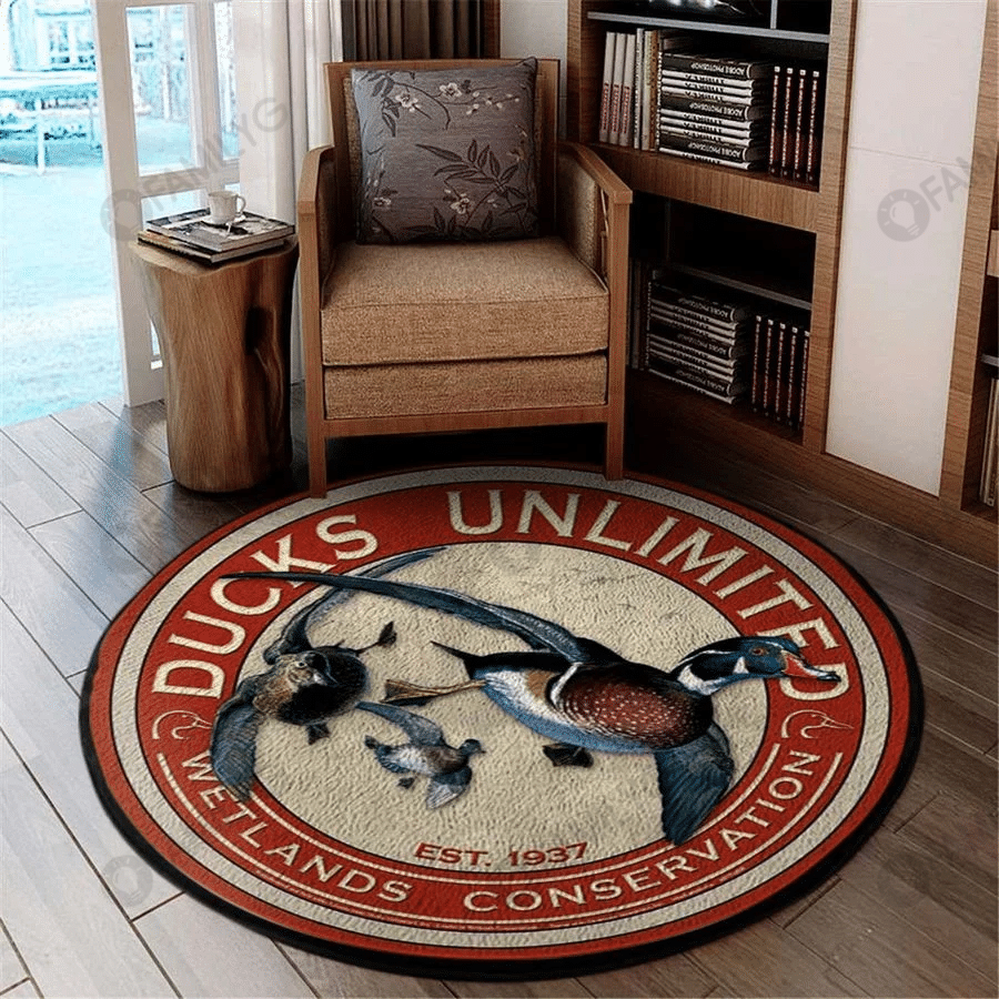 Ducks Unlimited Round Rug