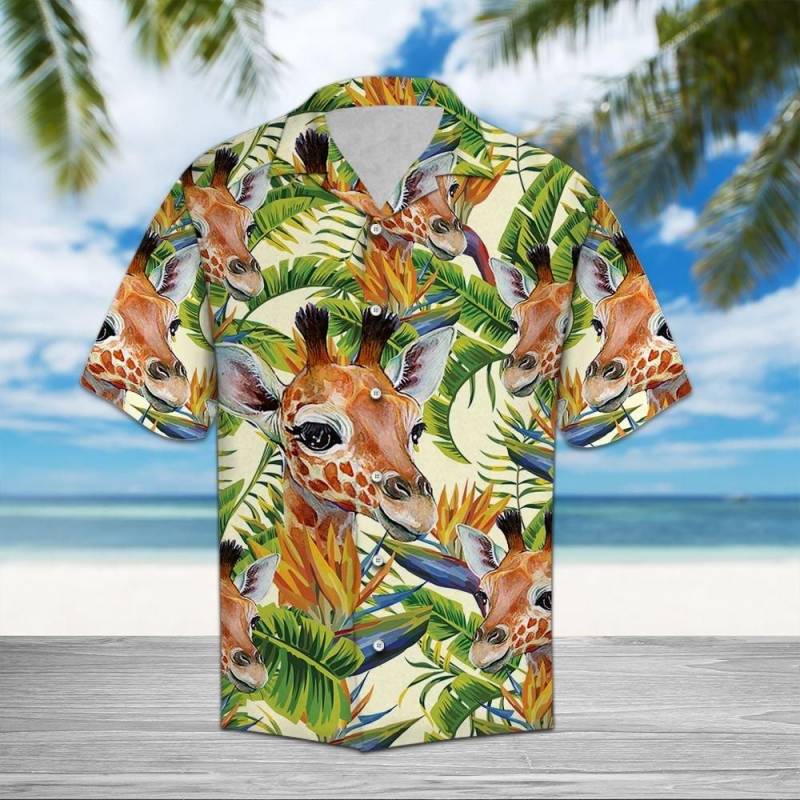 Artsyhomes Giraffe Banana Palm Hawaiian Ha6252