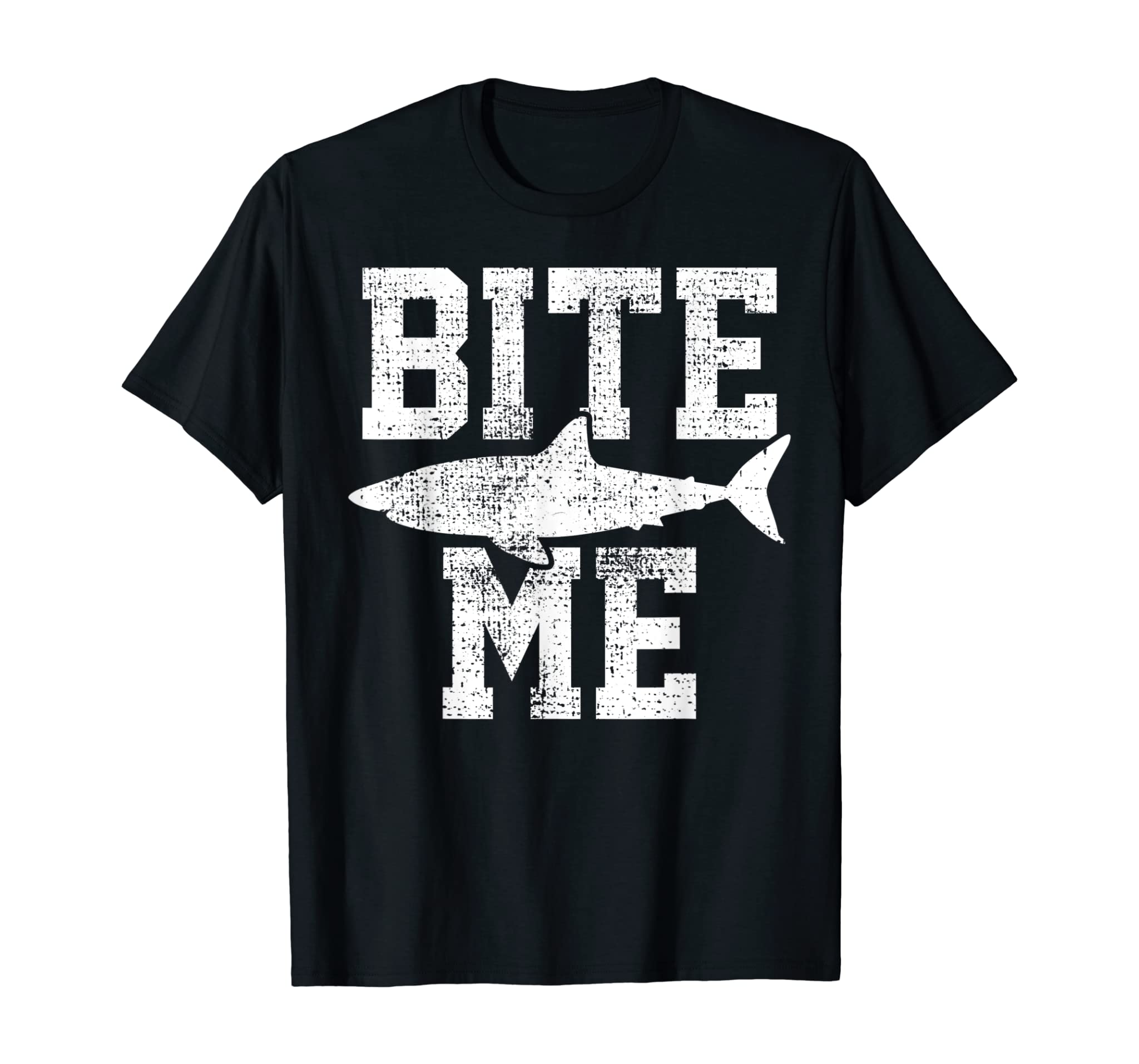 Shark T Shirt Bite Me Tshirt Marine Biologist Vintage Gift