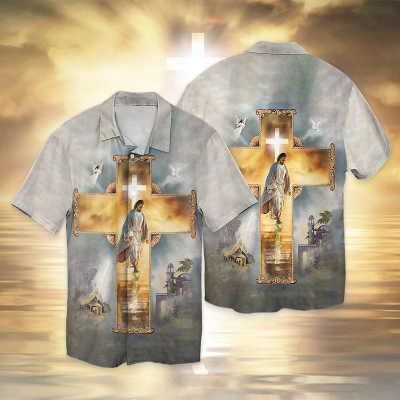 Jesus Bible For Men And Women Graphic Print Short Sleeve Hawaii Casual Shirt Ha99261