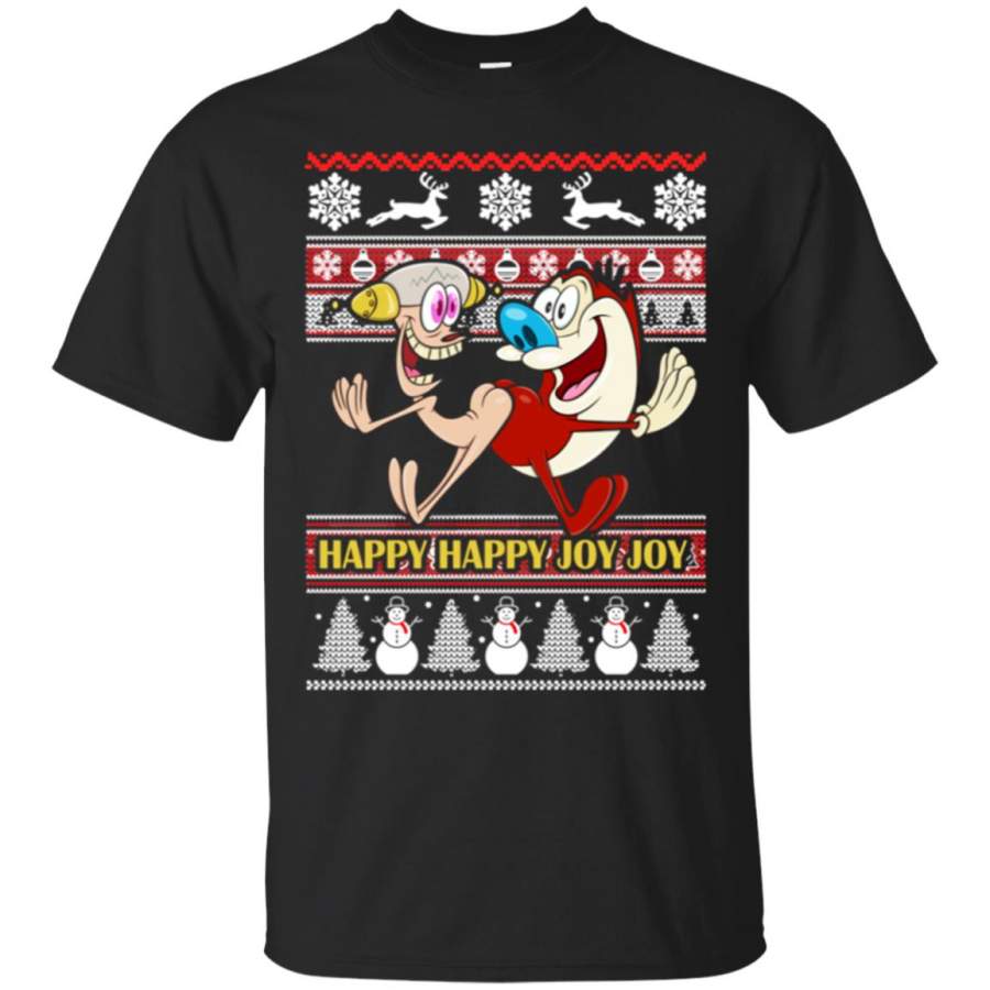 The Ren & Stimpy Happy Happy Joy Joy Ugly Christmas T Shirt – Moano Store