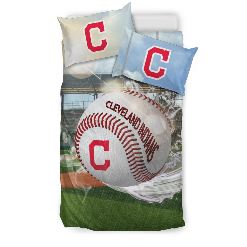 Pro Shop Sunshine And Raining Cleveland Indians Bedding Sets