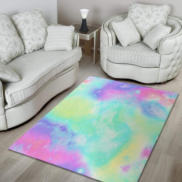 Abstract Psychedelic Holographic Area Rug