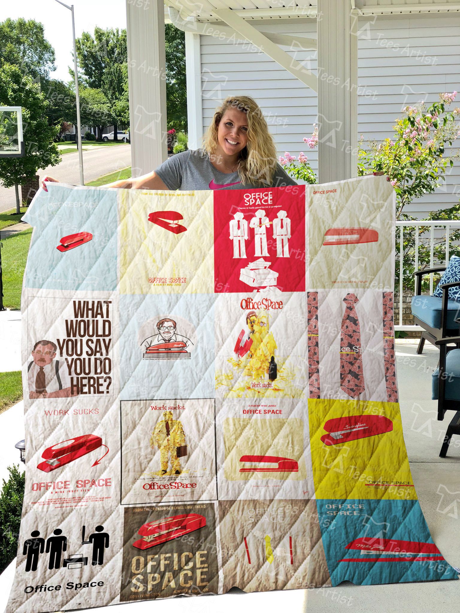 Office Space 3D Quilt Blanket 1637