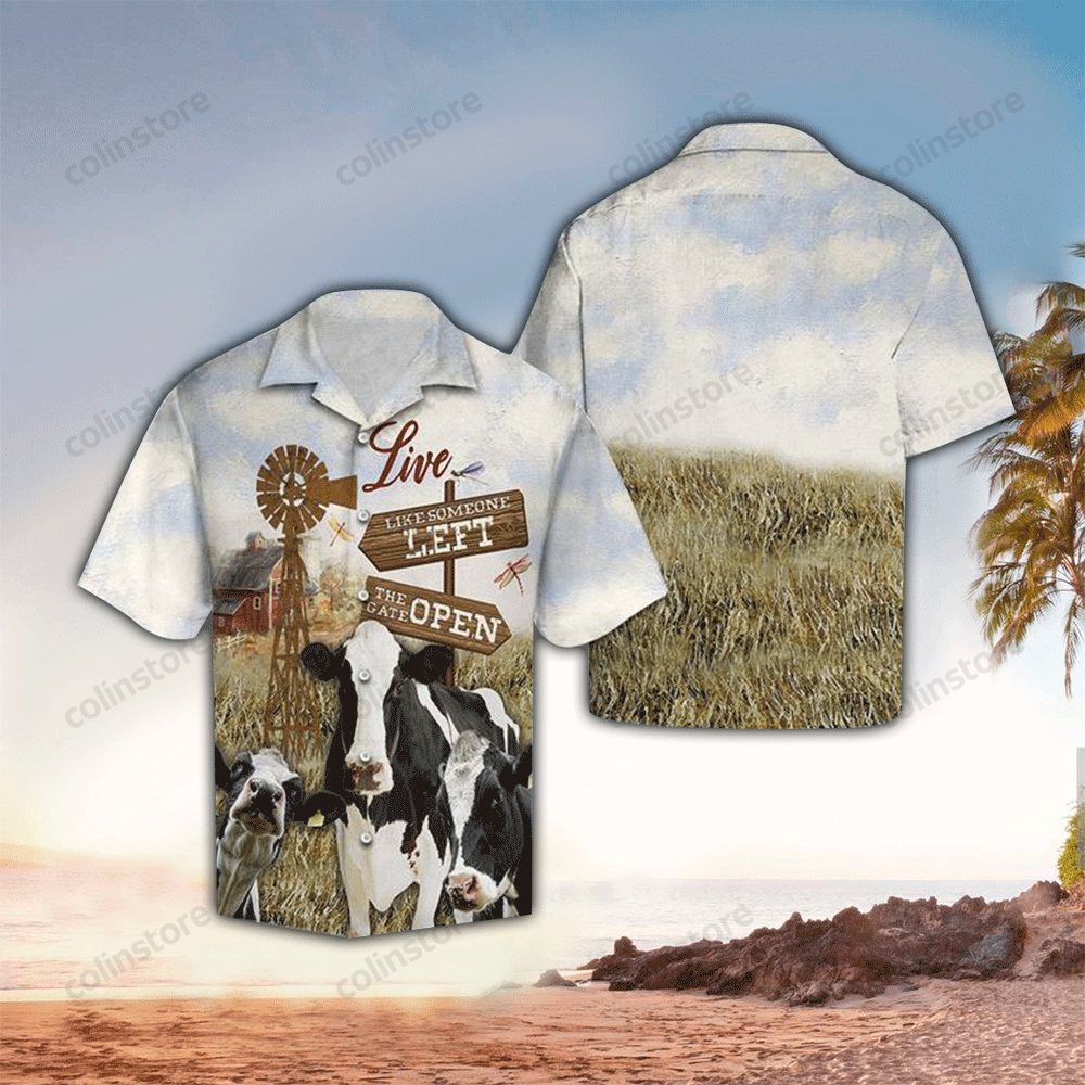 Cow Farm Hawaii Shirt Aloha Tropical Sleeve Summer All Size Ha37510