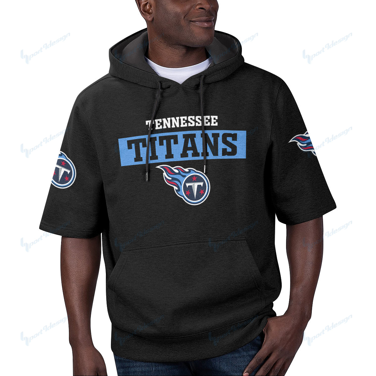 Tennessee Titans Short Sleeve Hoodie Bg13