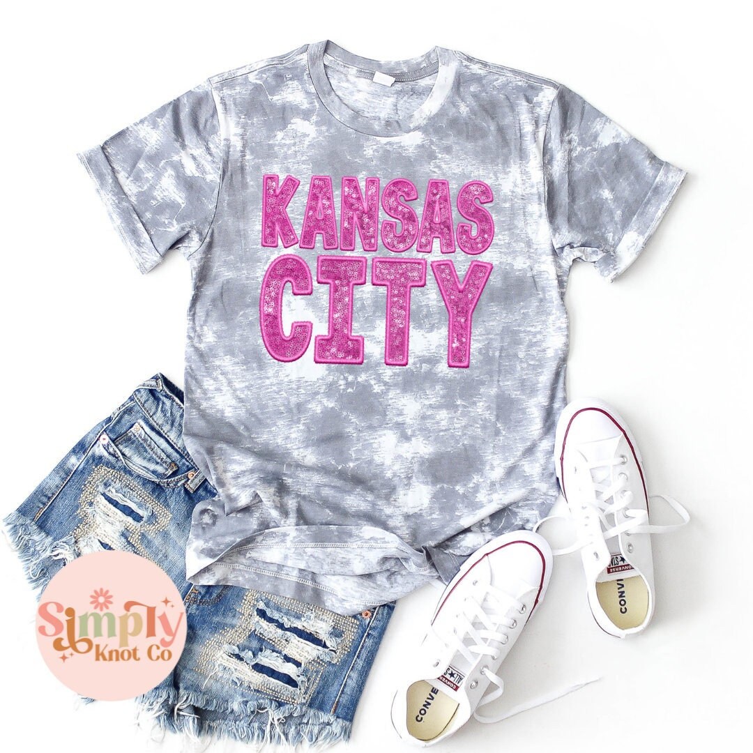 Kansas City Tie Dye Shirt, Pink Kansas City Shirt, Kansas City Football Tshirt, Kansas City Tee, Kansas City Crewneck Shirt, KC Football Tee