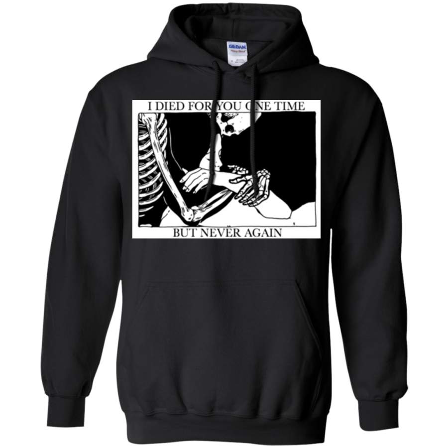 AGR I Died For You One Time, But Never Again Gildan Pullover Hoodie