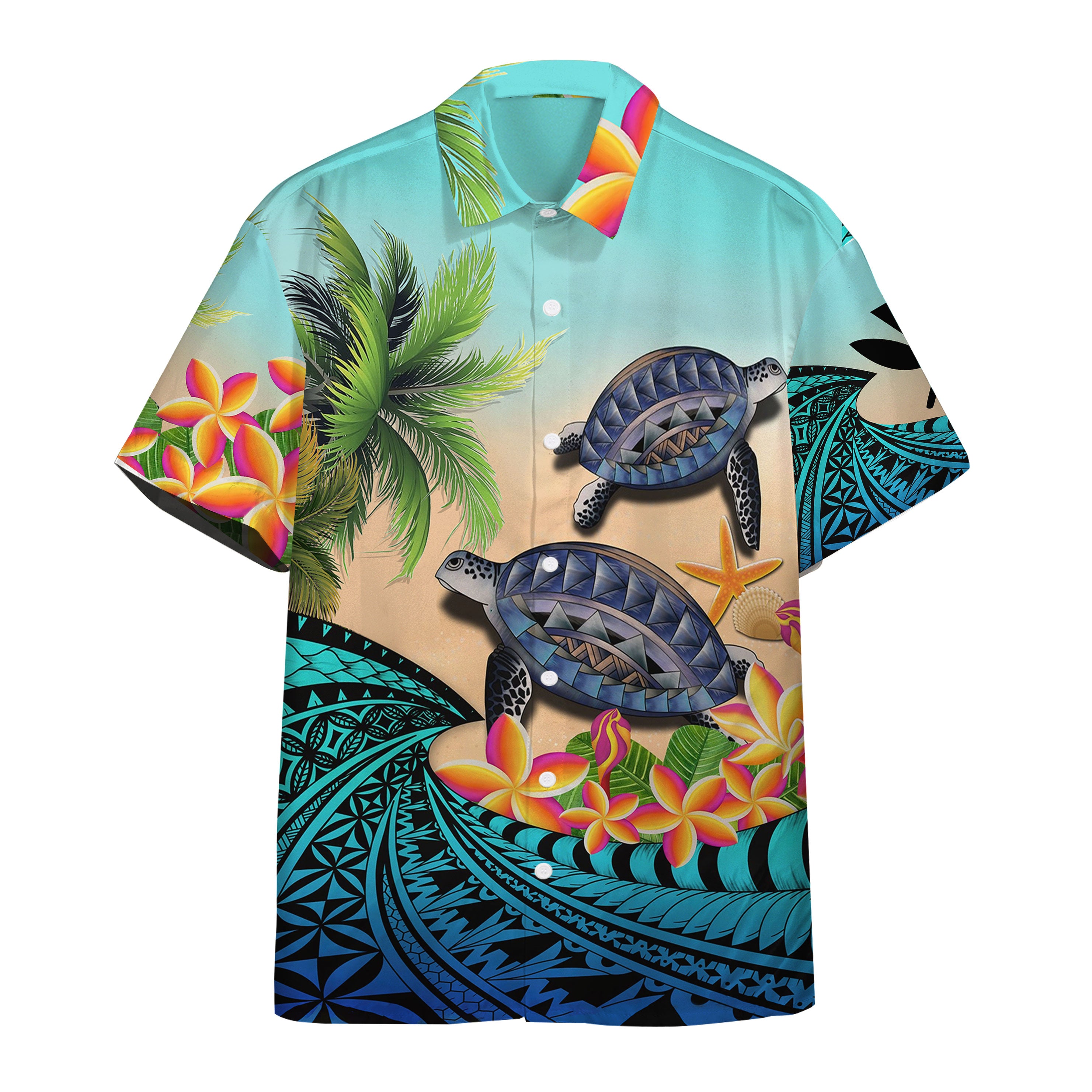 Gearhumans Turtle Coconut Hawaiian Shirt Ha70803