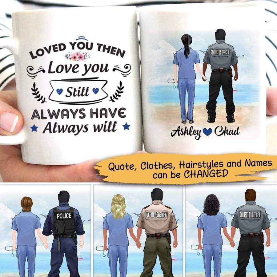 TBL – Couple In Love Police x Nurse Personalized Mug