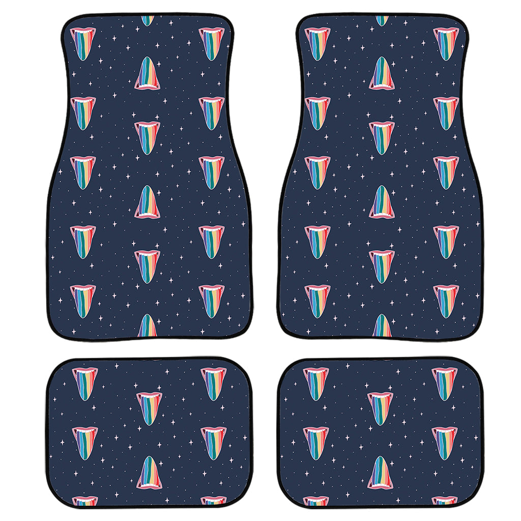 Gay Pride Tongue Pattern Print Front And Back Car Floor Mats, Front Car Mat