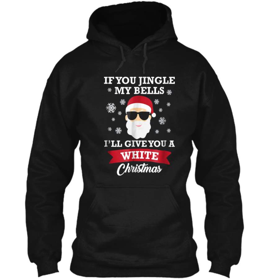 Funny Adult Christmas Pajama Joke Gift Jingle Bells Pullover Hoodie 8 oz