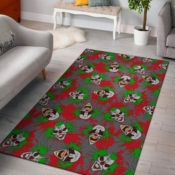 Clown Scary Pattern Print Area Rug