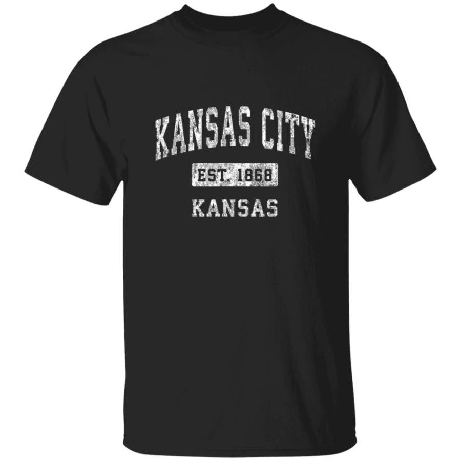 Kansas City Kansas KS Vintage Established Sports Design TShirt