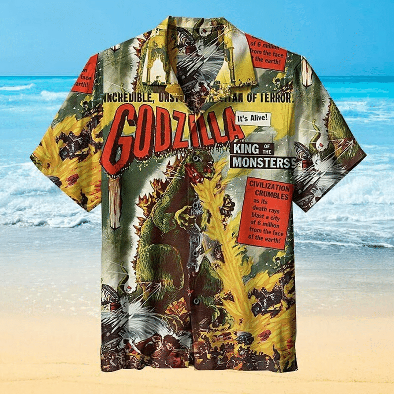 King Of The Monster 1956 All Over Print Hawaii Shirt Ha56019