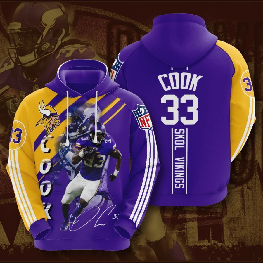 Minnesota Vikings No1229 Custom Hoodie 3D