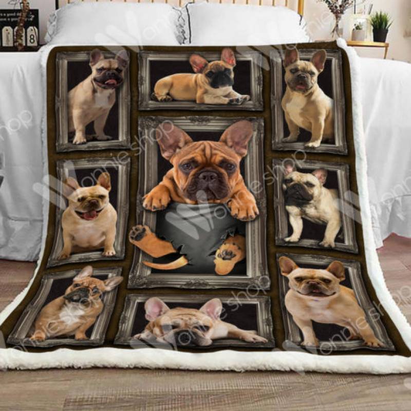 French Bulldog Sherpa Blanket DCB2002 81O60