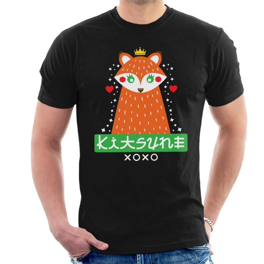 Cute Fox Kitsune Men’s T-Shirt